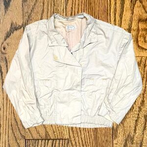 Vintage Beige Christian Dior Actifs Lightweight Bomber Jacket